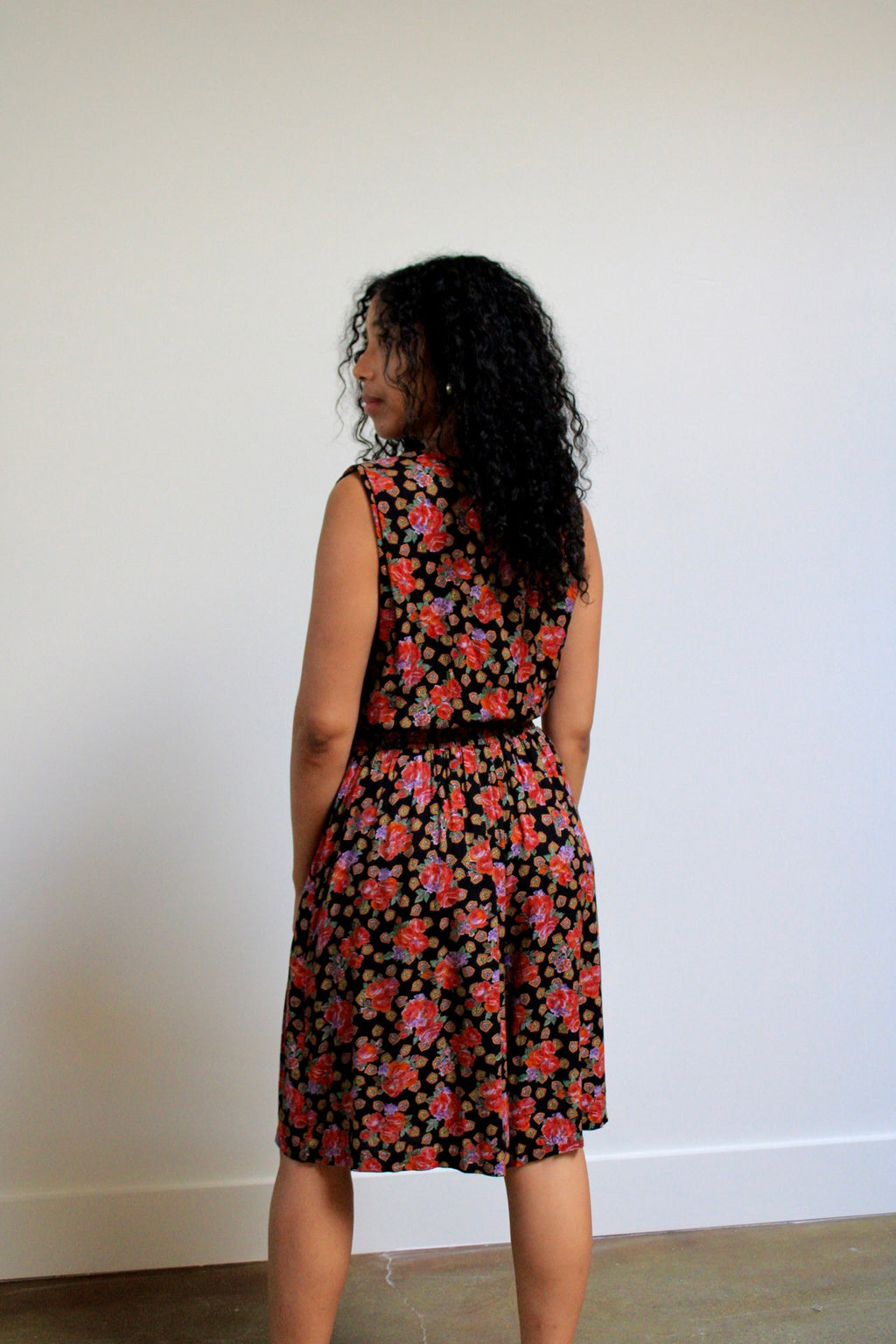 Rose Print Tailored Romper