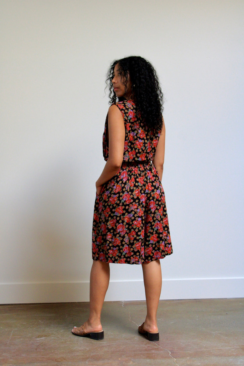 Rose Print Tailored Romper