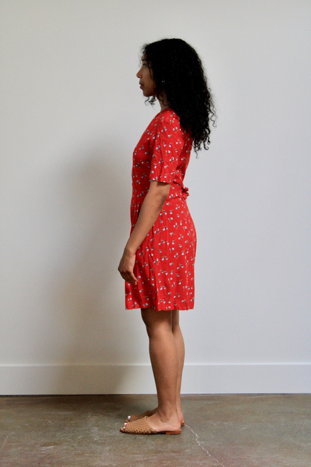 Scarlett Red Tulip Print Romper