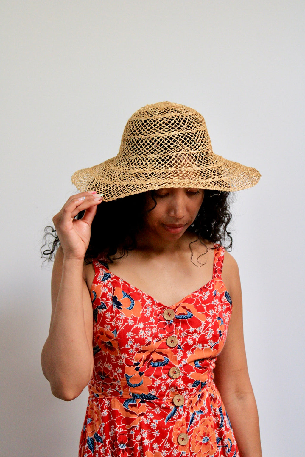 Open Weave Wide Brim Sunhat