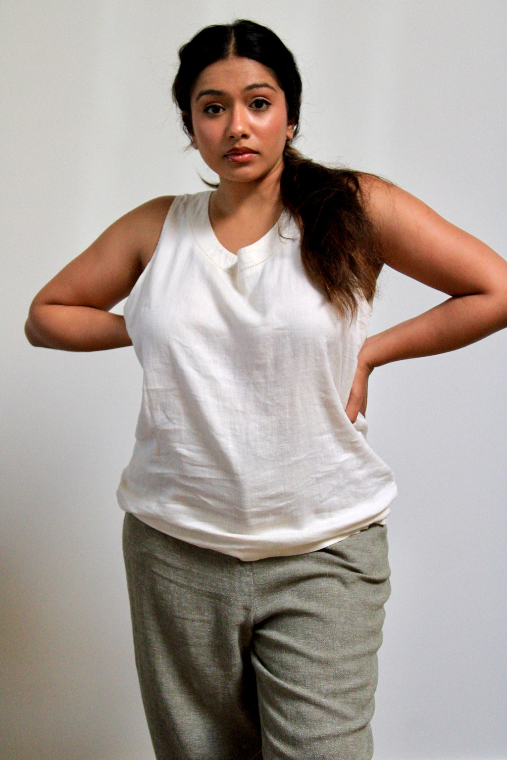 Oatmilk Linen Tank