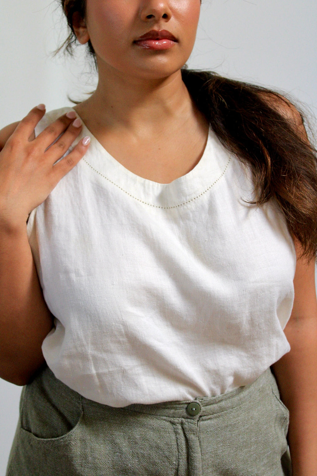 Oatmilk Linen Tank