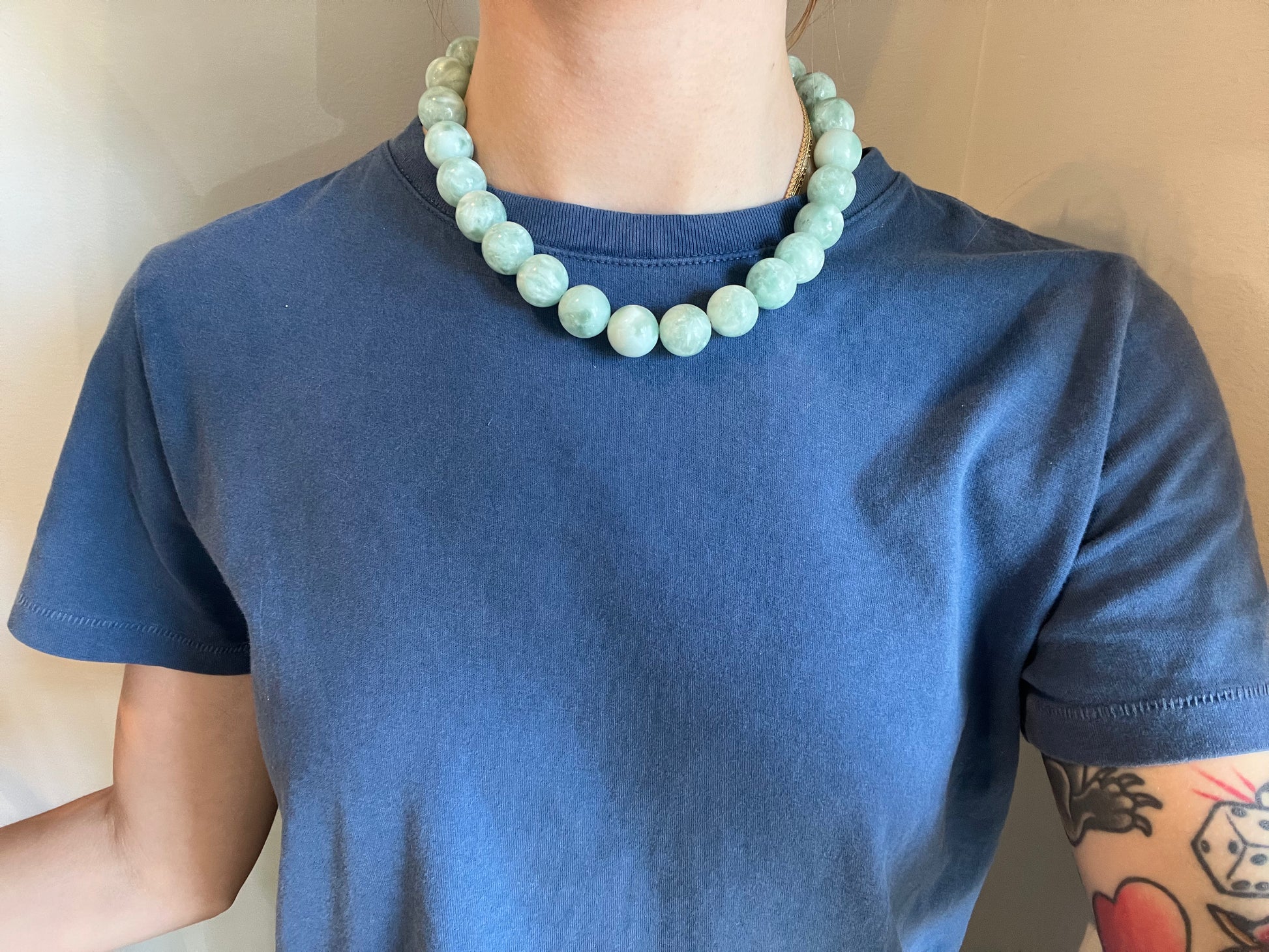 Green Moonstone Bubble Necklace