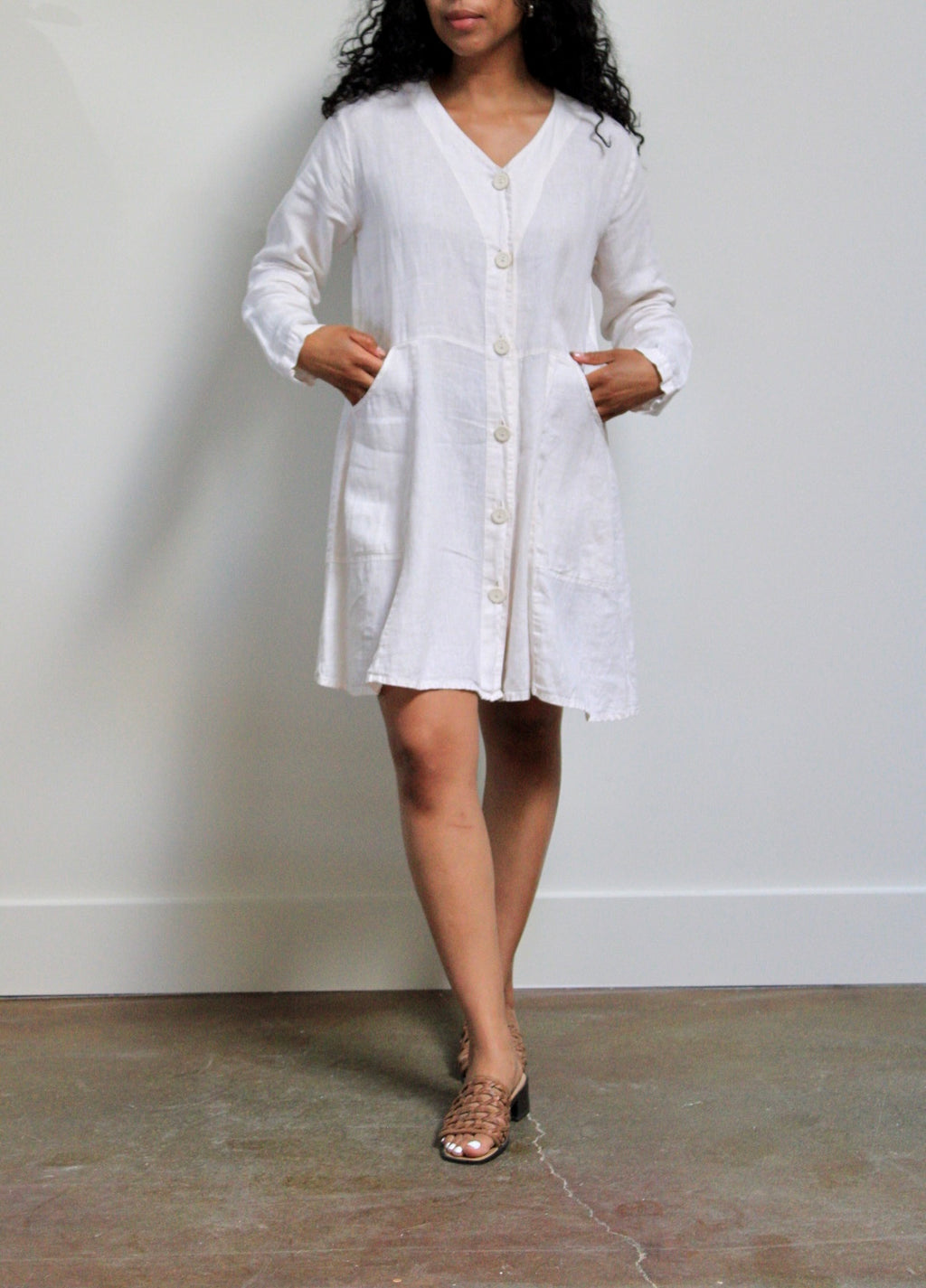 Oatmilk Flax Long Sleeve Jubilation Dress