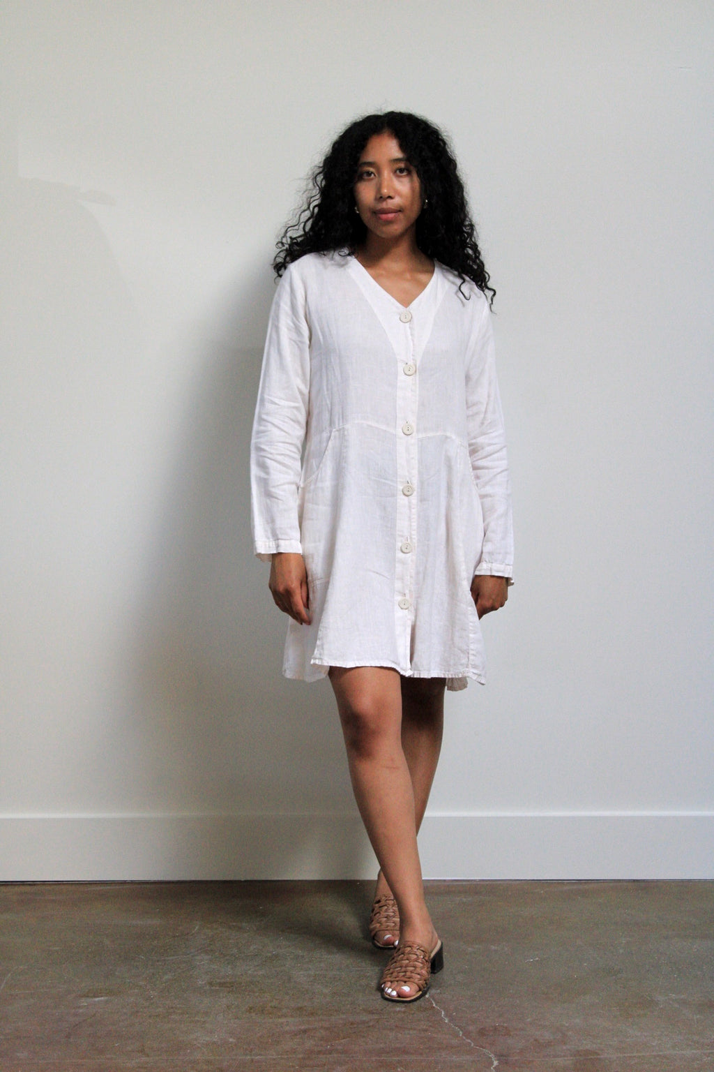 Oatmilk Flax Long Sleeve Jubilation Dress