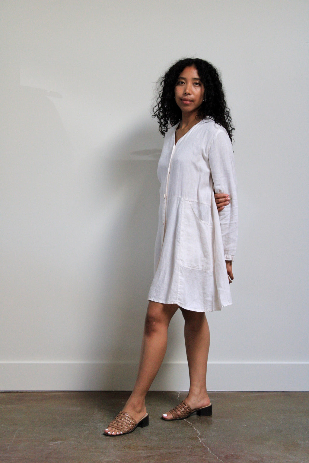 Oatmilk Flax Long Sleeve Jubilation Dress