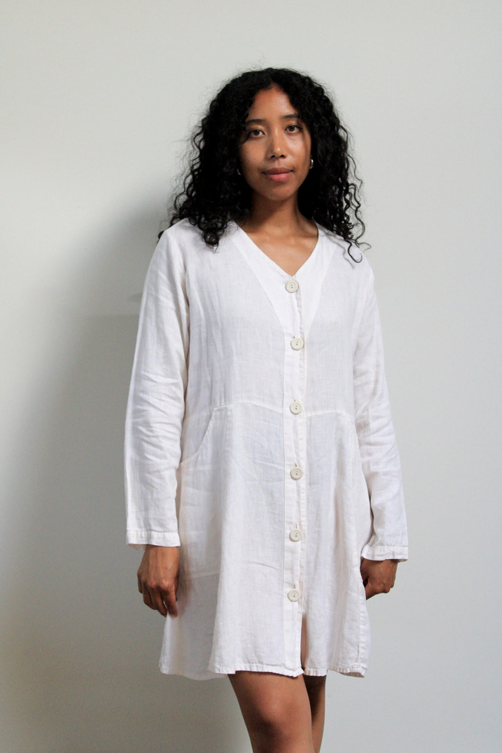 Oatmilk Flax Long Sleeve Jubilation Dress