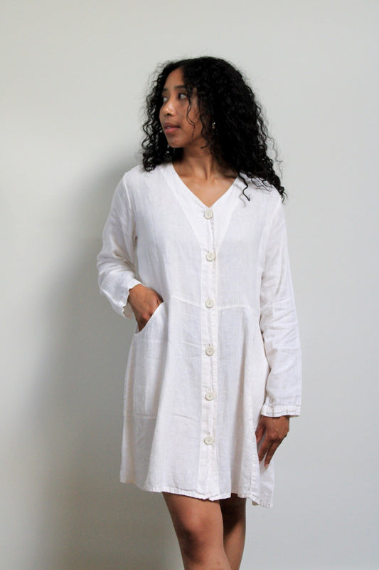 Oatmilk Flax Long Sleeve Jubilation Dress