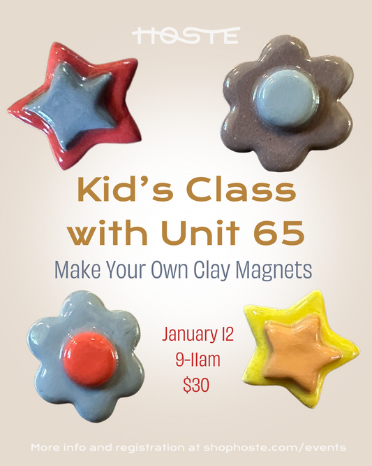 Kid's Clay Magnet Class w/ Unit65 - 1/12