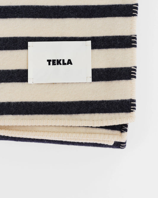 Lambswool Blanket - Magpie Stripe