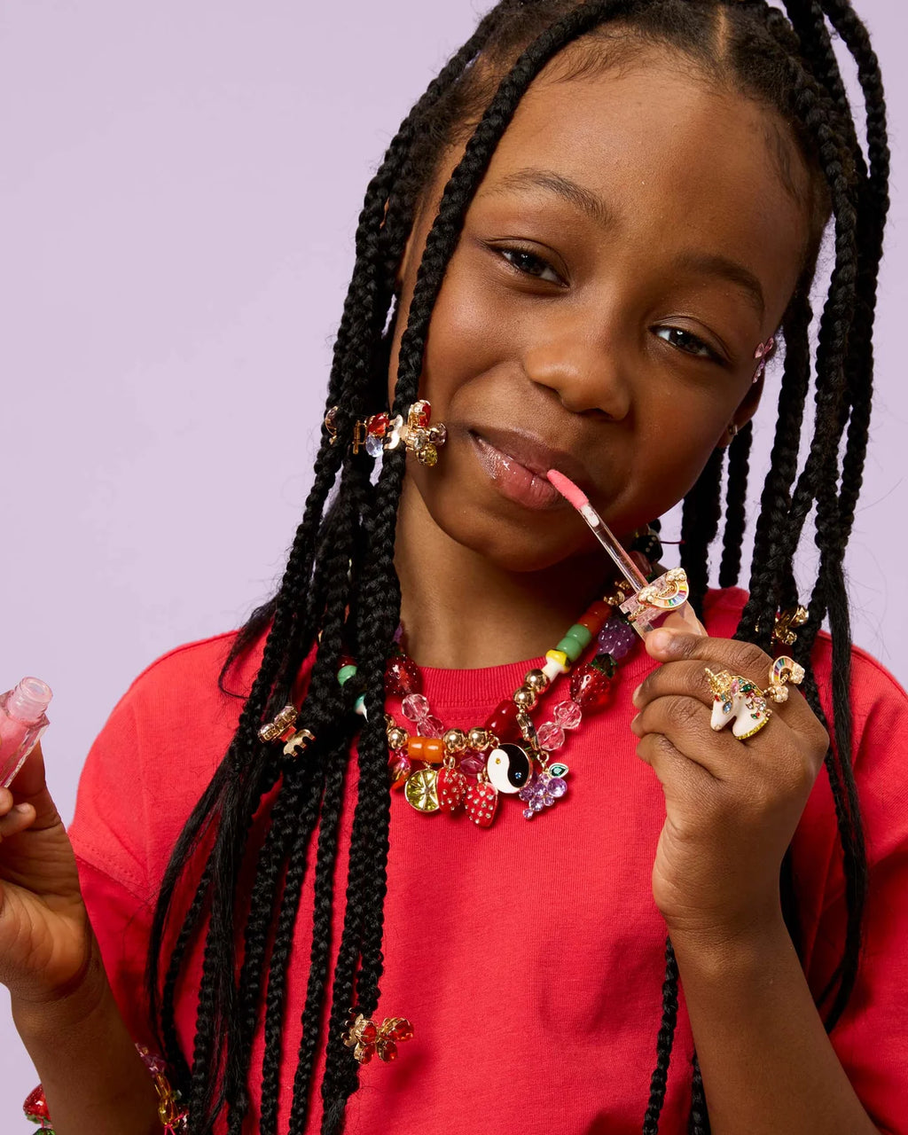 Gloss It Rainbow Lip Gloss Ring Set