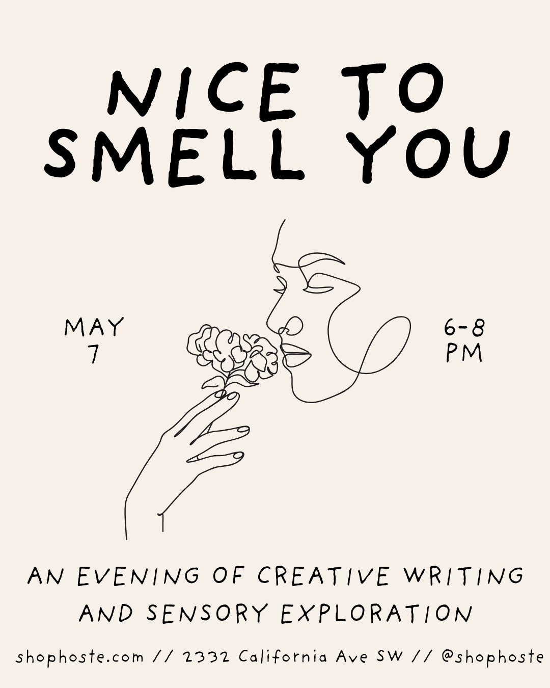 Nice To Smell You: An Evening of Sensory Writing - 5/7