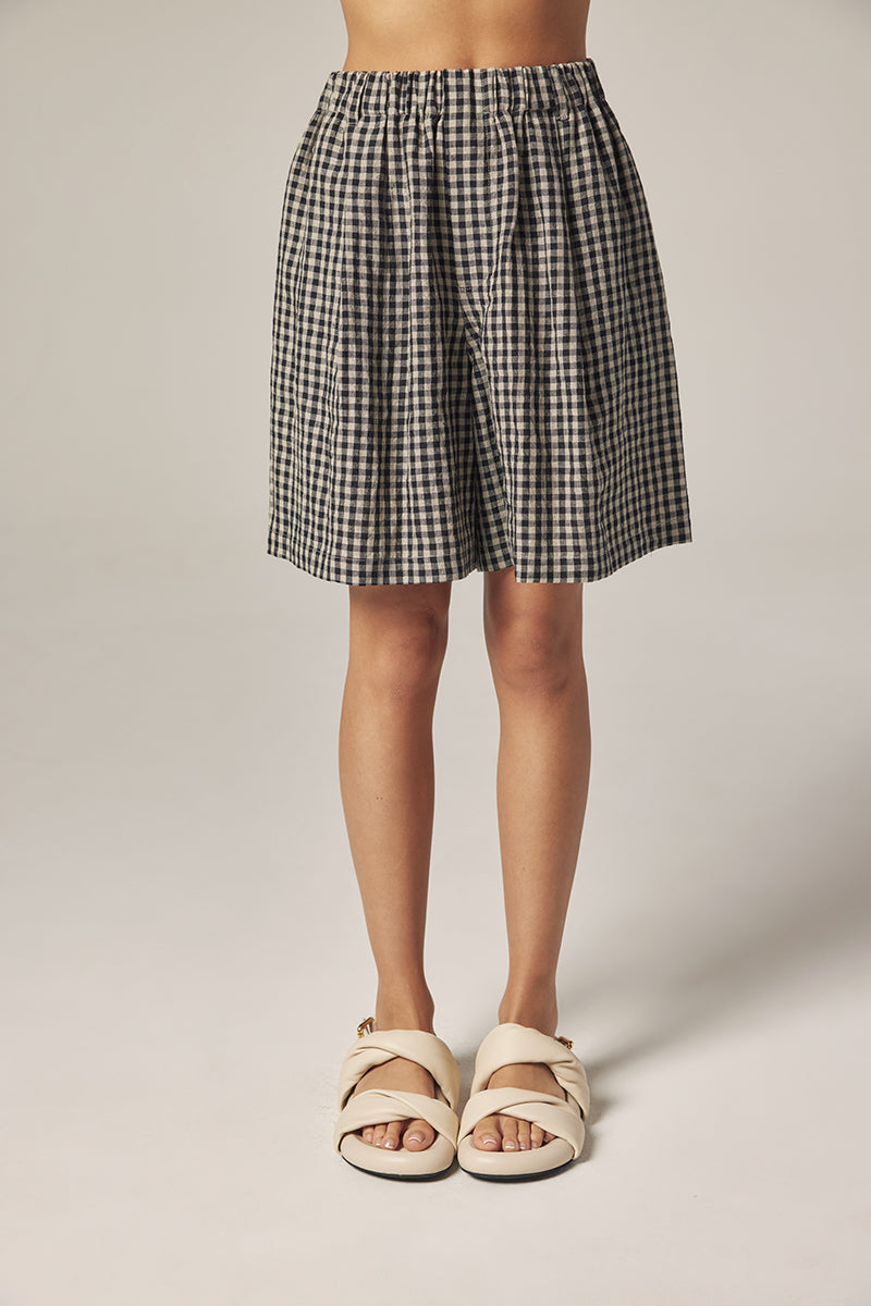 Linen Gingham Shorts