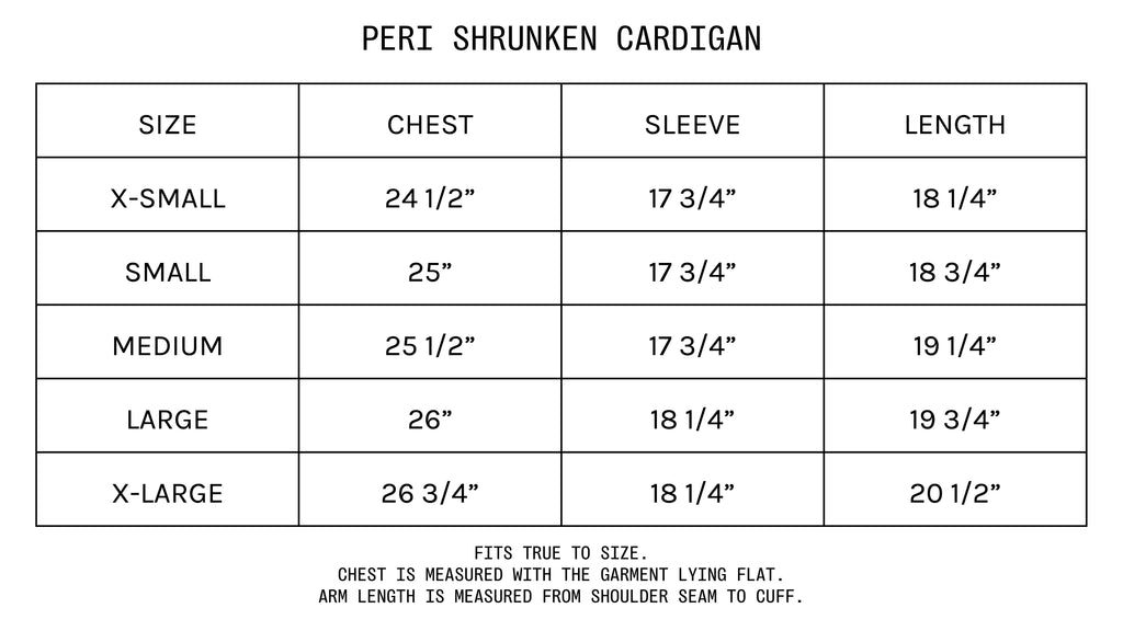 Peri Shrunken Cardi