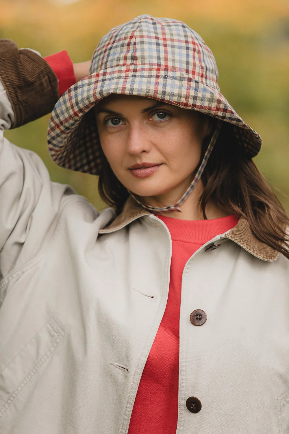 Cirrus Rain Hat - Hedgerow Gingham