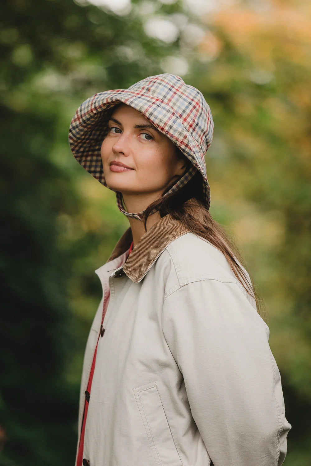Cirrus Rain Hat - Hedgerow Gingham