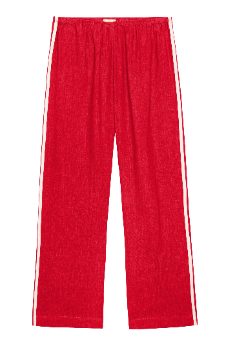 Linen Crop Racer Pants