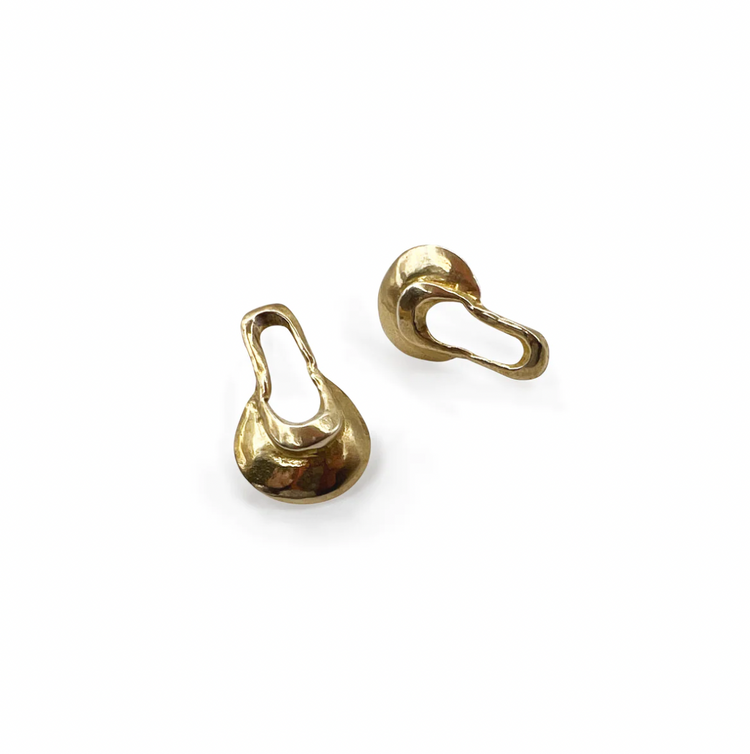 Tidal Brass Earrings