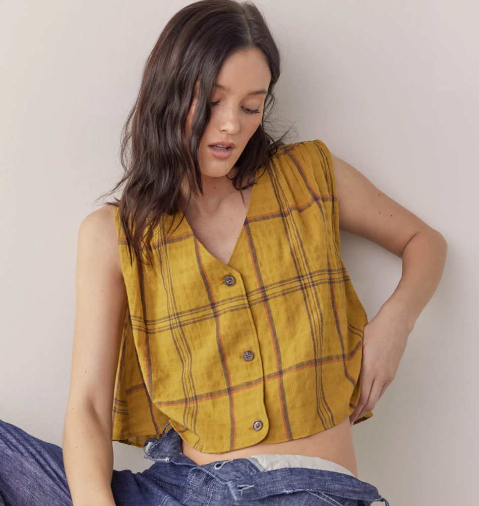 Plaid Vest Top