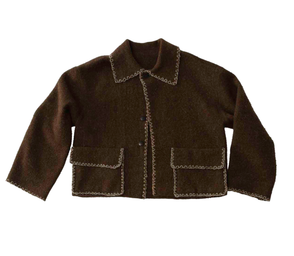 Merino Wool Crop Jacket