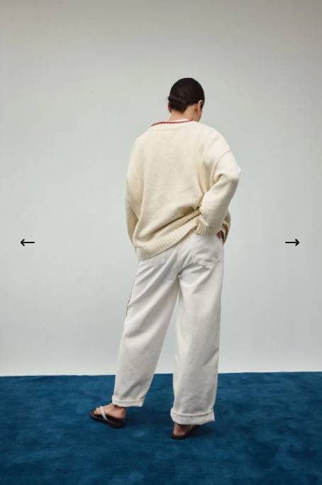 Pinstripe Track Denim