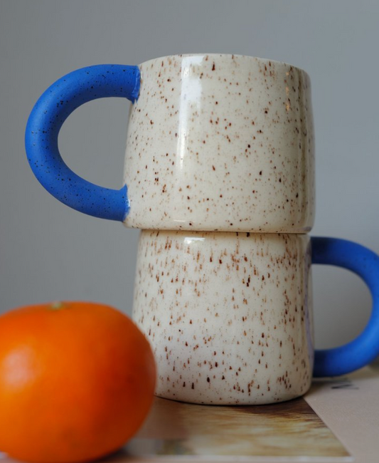 Blue Handle Mug