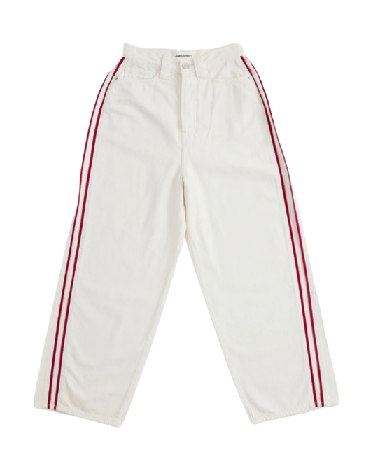 Pinstripe Track Denim