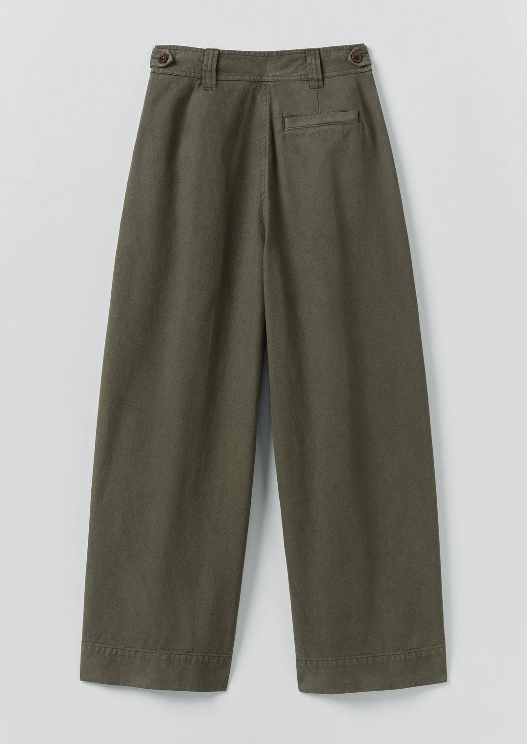 Cotton Canvas Pleat Front Trouser