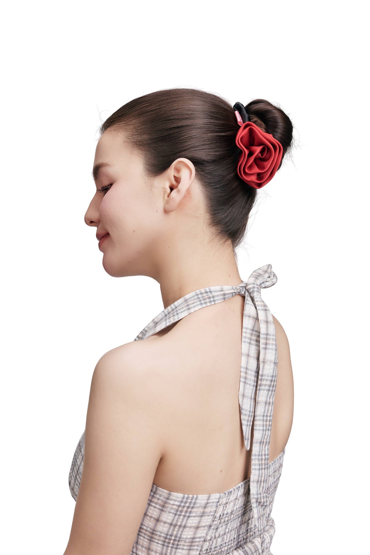 La Frida Rosa Silk Scrunchie