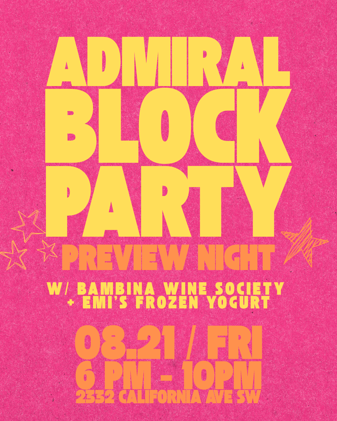 Admiral Block Party Preview Night - 8/21