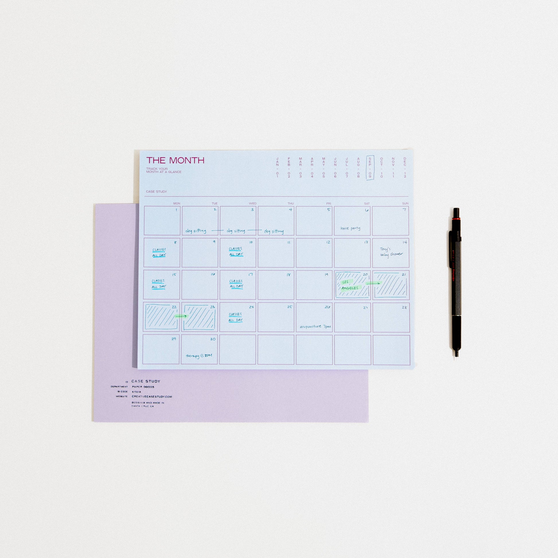 Monthly Desk Planner Notepad