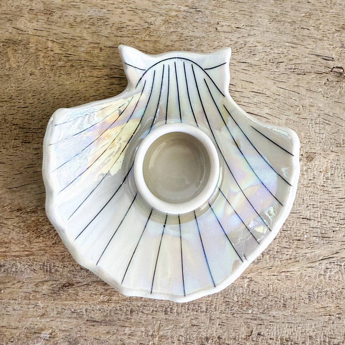 Shell Taper Candle Holder