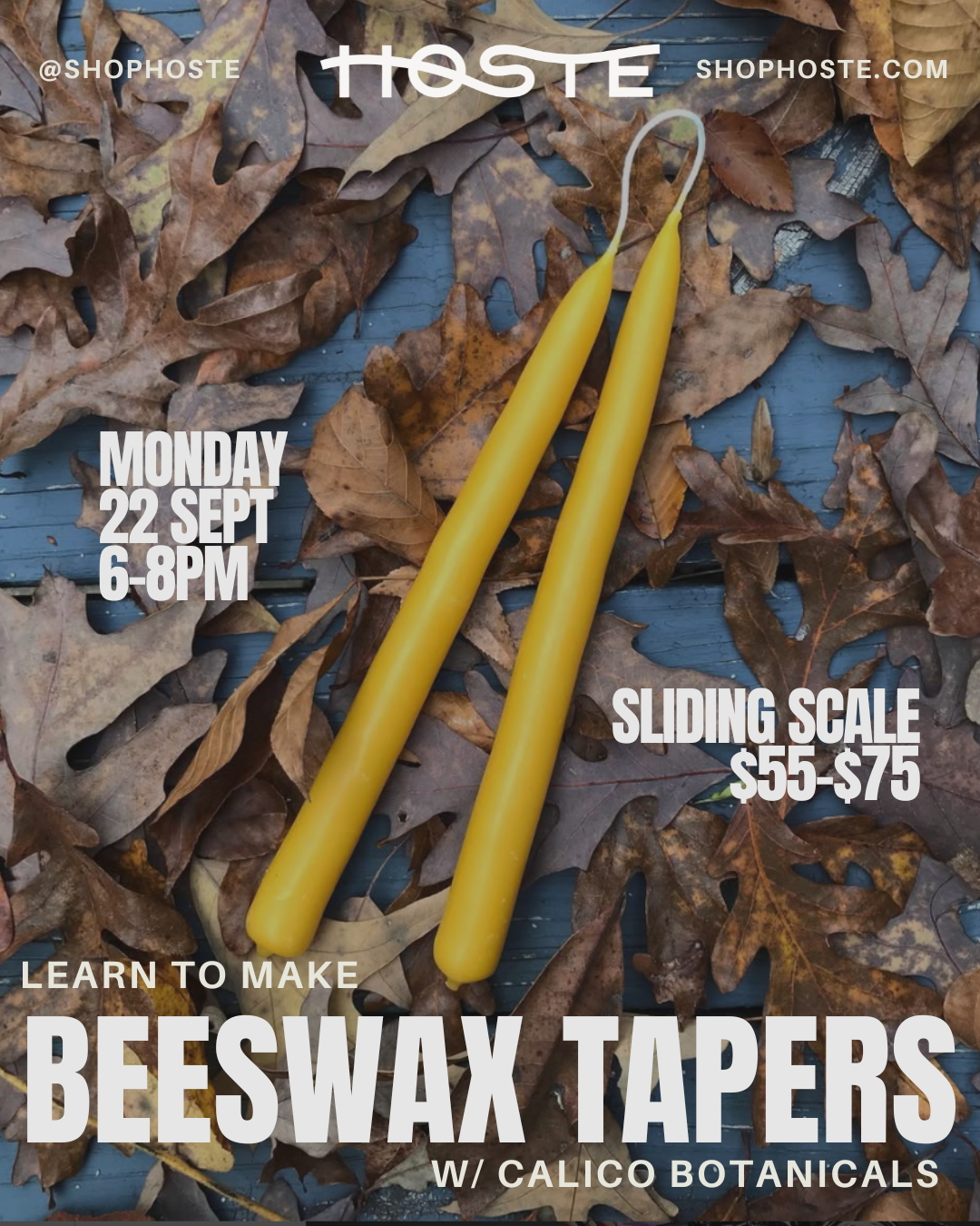 Candle Making Workshop with Calico Botanicals - 9/22