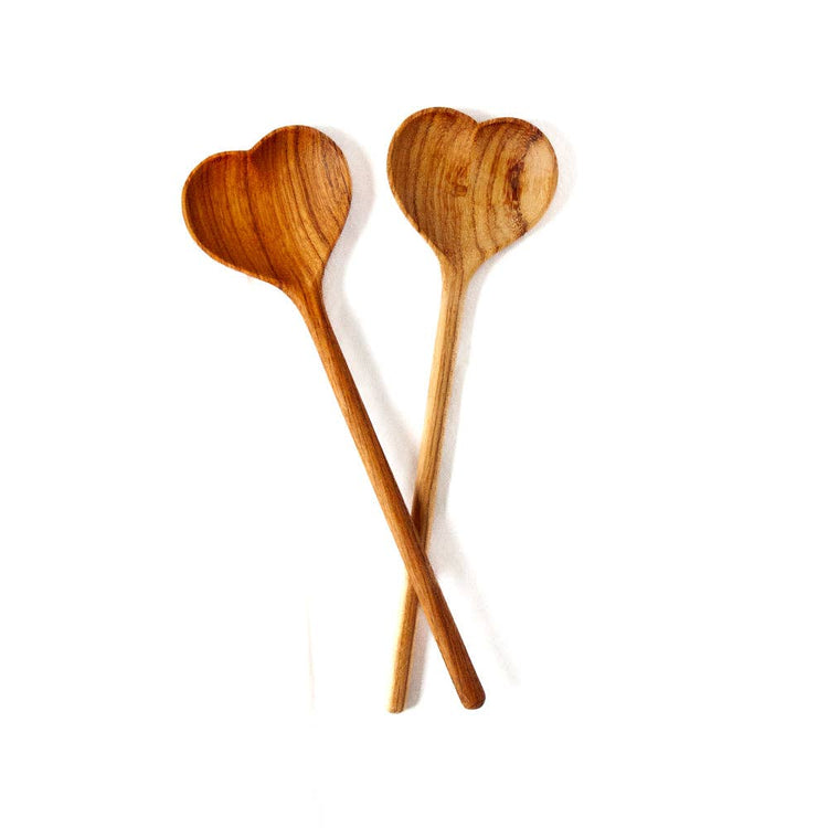 Large Wooden Heart Shaped Spoon