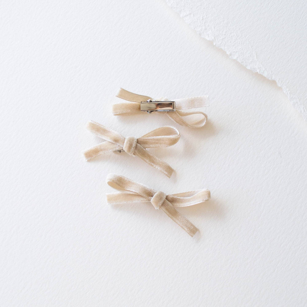 Velvet Ribbon Hair Pin Set
