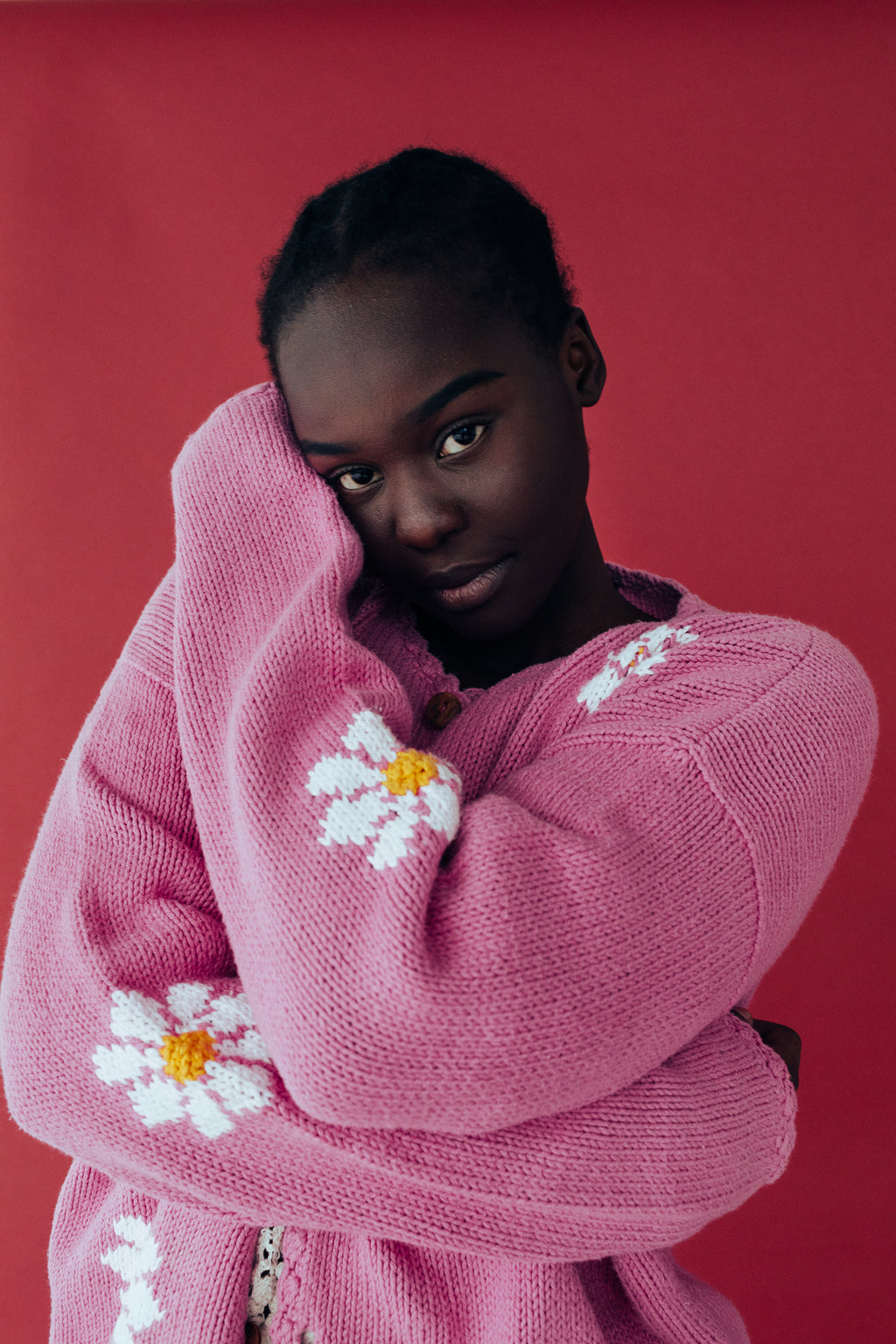 Pink Daisy Cotton Cardi