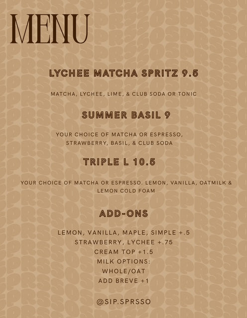 SPRSSO Cafe Pop Up - 6/21