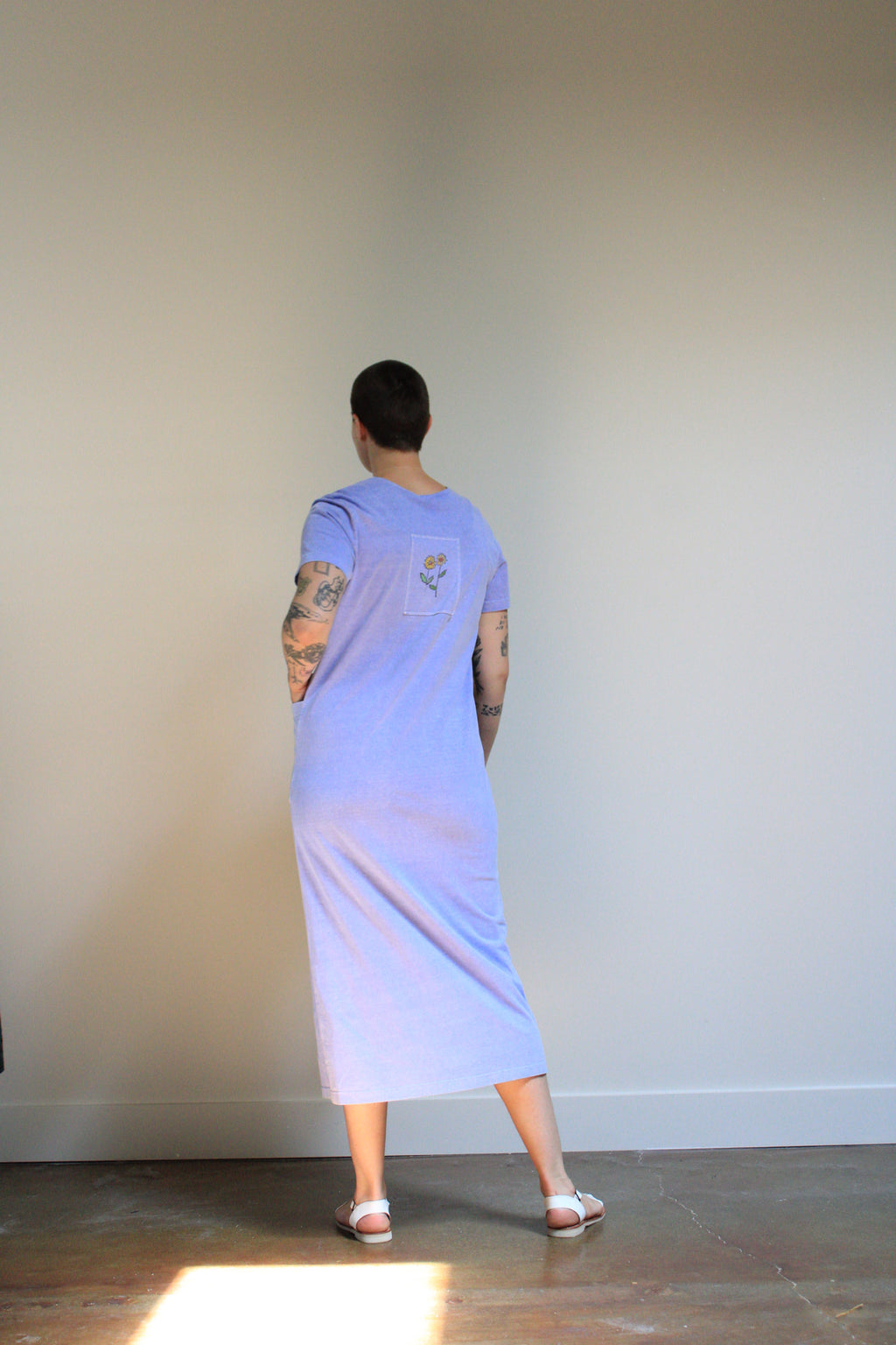 Sunflower Lavender Tee Dress