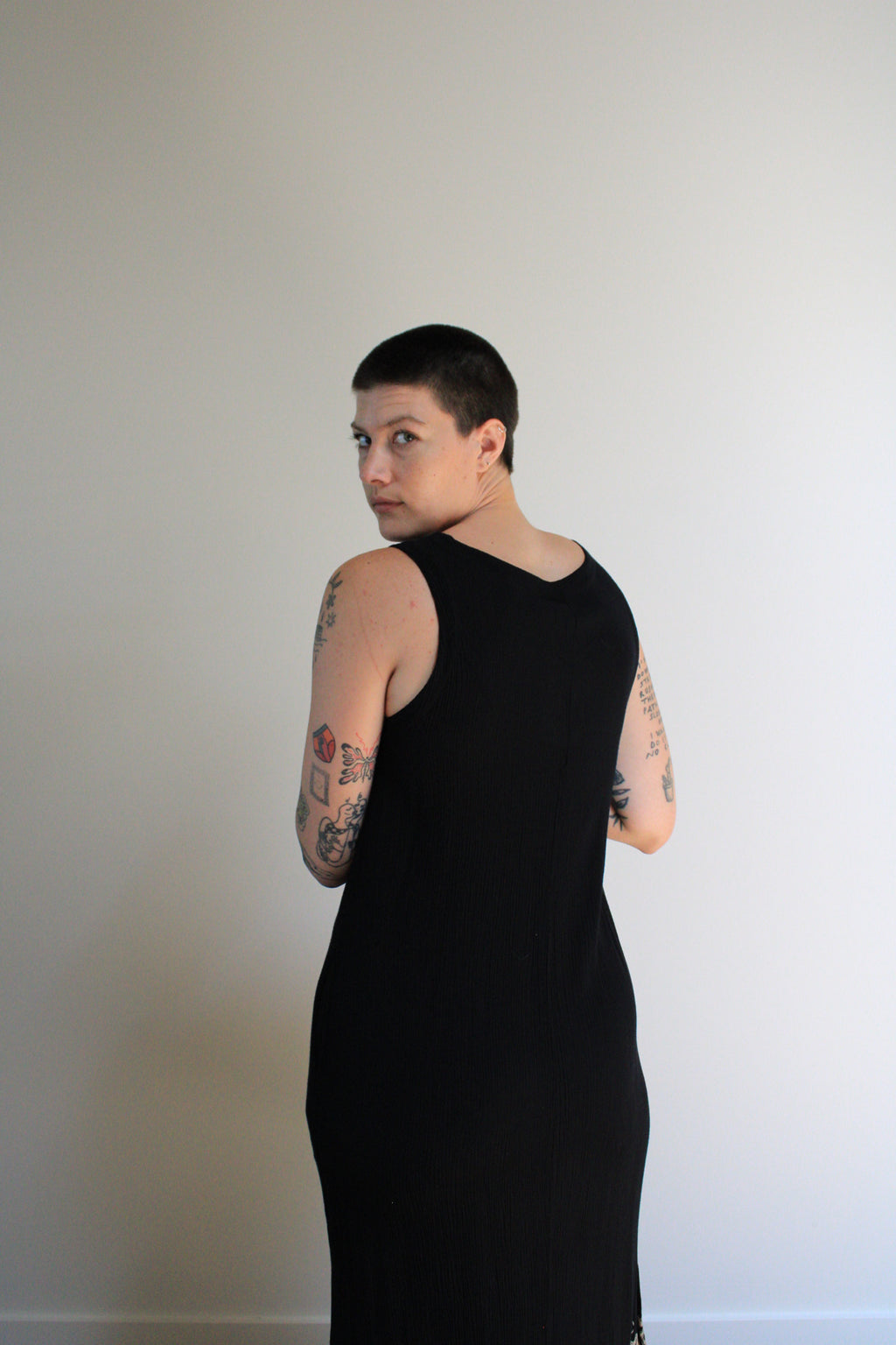 Crinkle Gauze Horse Maxi Dress