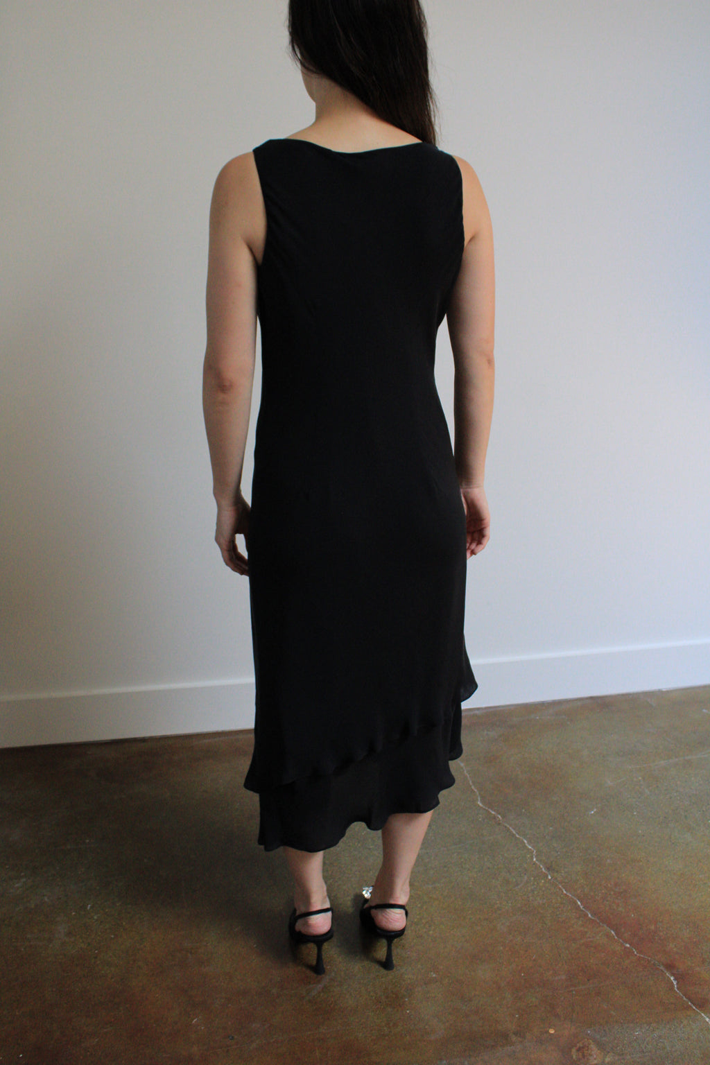 Silk Cowl Neck Dress