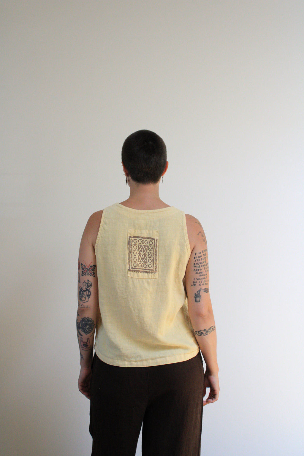 Apricot Linen Vest