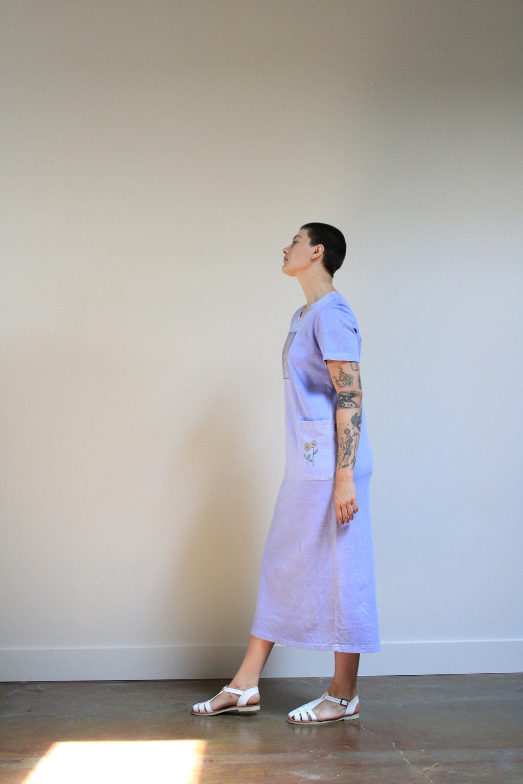 Sunflower Lavender Tee Dress