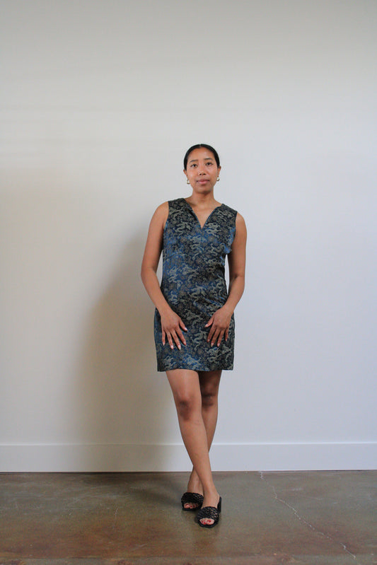 Tailored Brocade Mini Dress