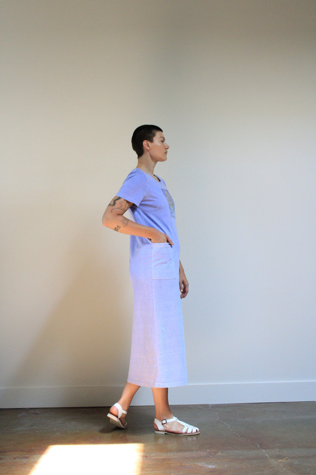 Sunflower Lavender Tee Dress