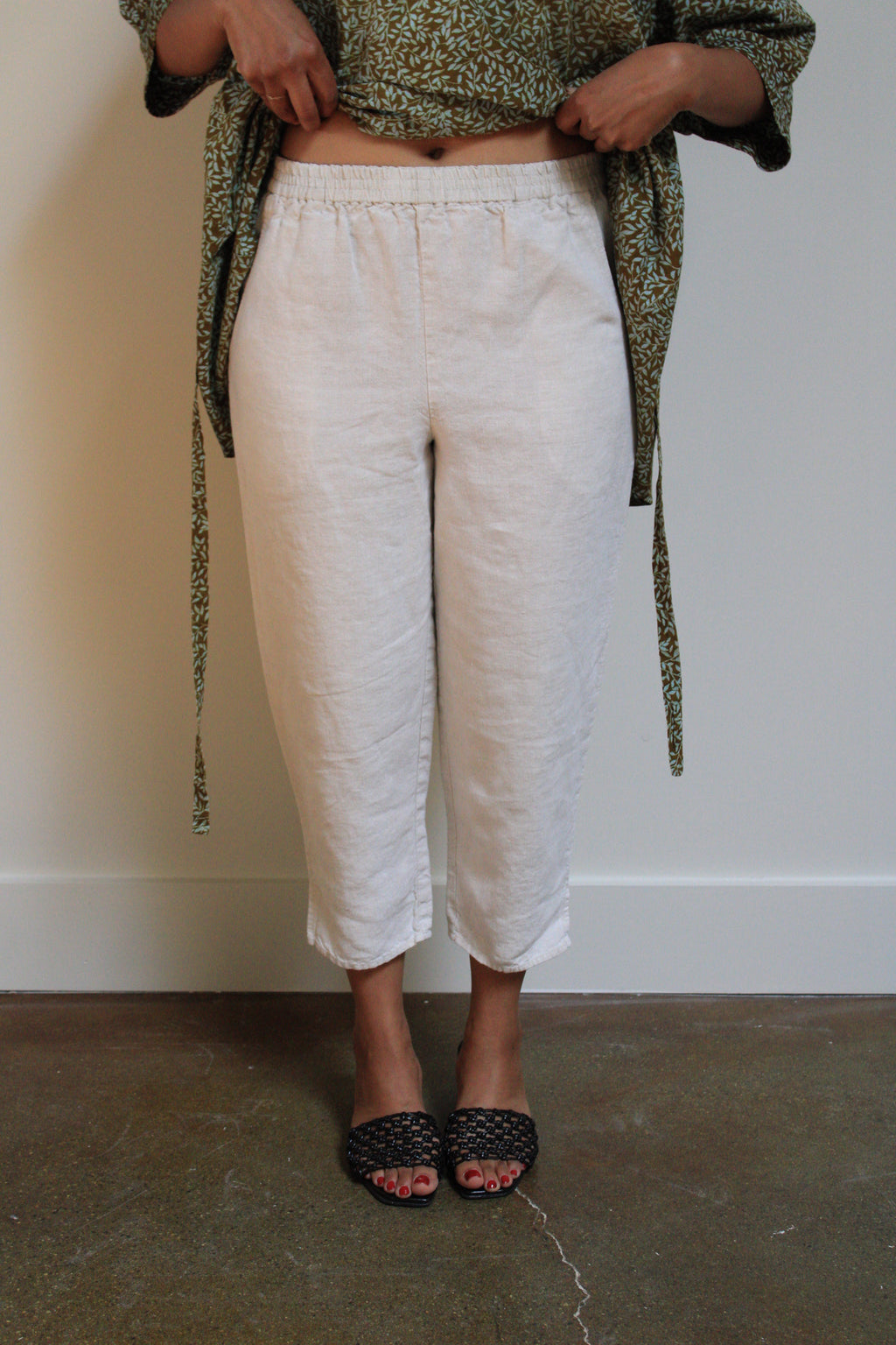 Natural Linen Easy Pants