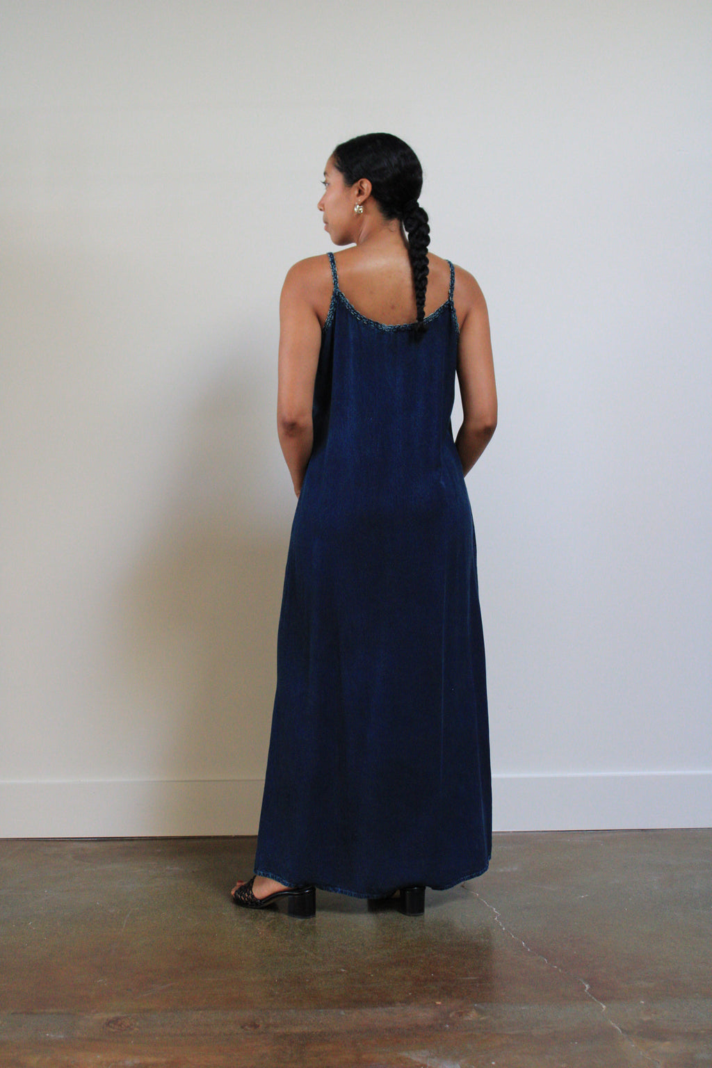 Indigo Embroidered Maxi Dress