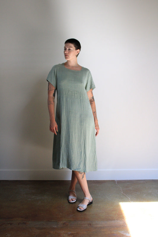 Pistachio Linen Maxi Dress