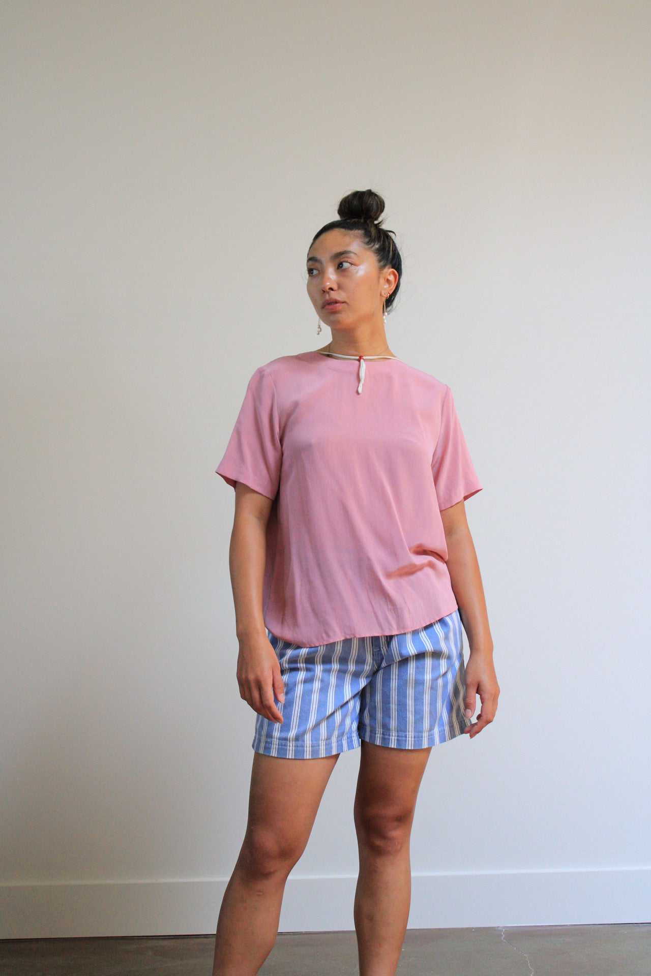 Dusty Rose Silk Tee