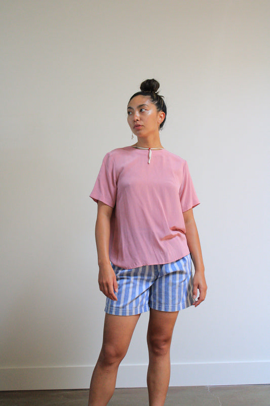 Dusty Rose Silk Tee