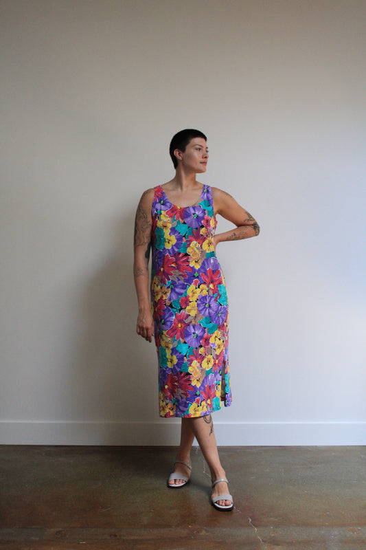 Vibrant Floral Maxi Dress